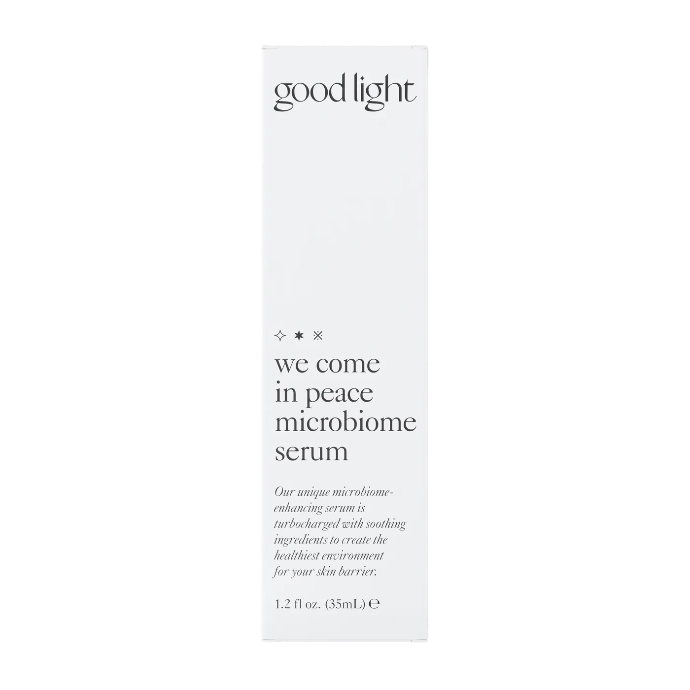 We Come in Peace Microbiome Serum — box